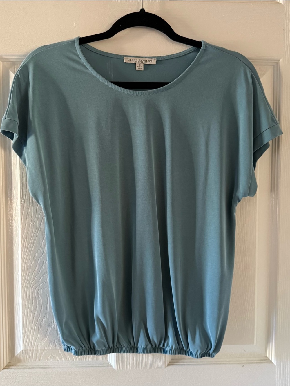Green Envelope Turquoise Top